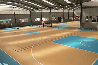 地方室內硅pu籃球體育訓練場交付